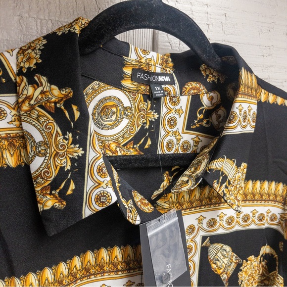 Fashion Nova Want To Have It All Collared Shirt - Picture 5 of 7